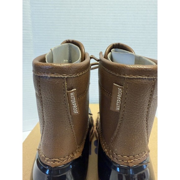 JBU Maplewood Girls/Boys Navy/Tan Waterproof Rubber Duck Boots  Size 12 New - Picture 5 of 13